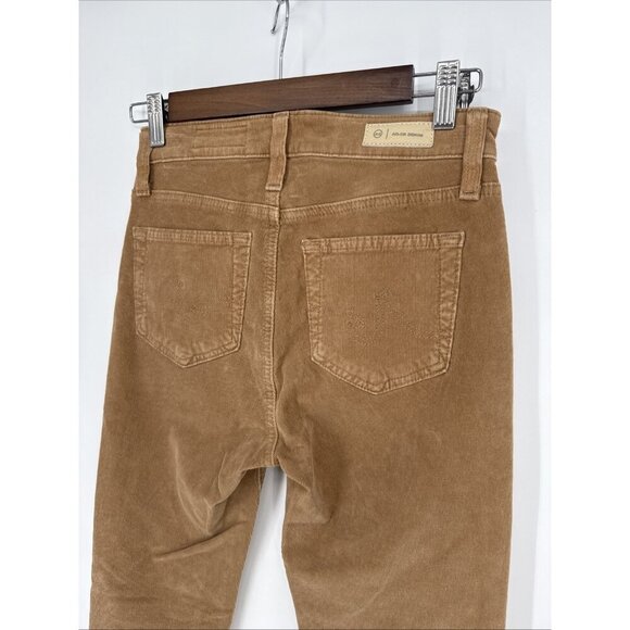 AG DENIM women’s size 24 Tan camel MARI High-Rise Slim Straight Corduroy Jeans - Picture 7 of 14